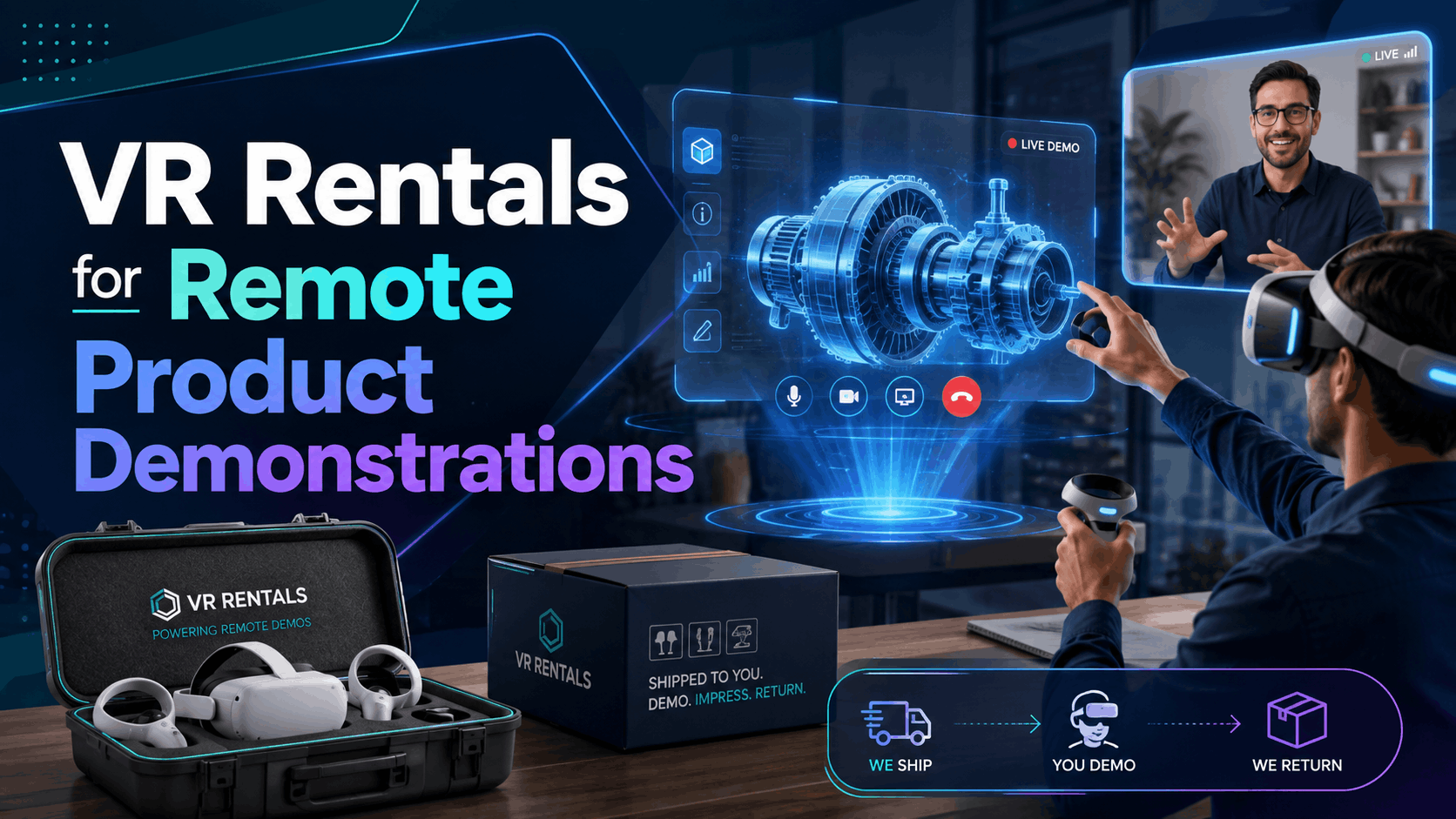 vr rentals for remote product demosrations